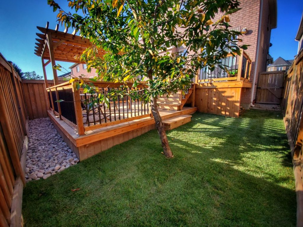 backyard lawn sodding installation in toronto